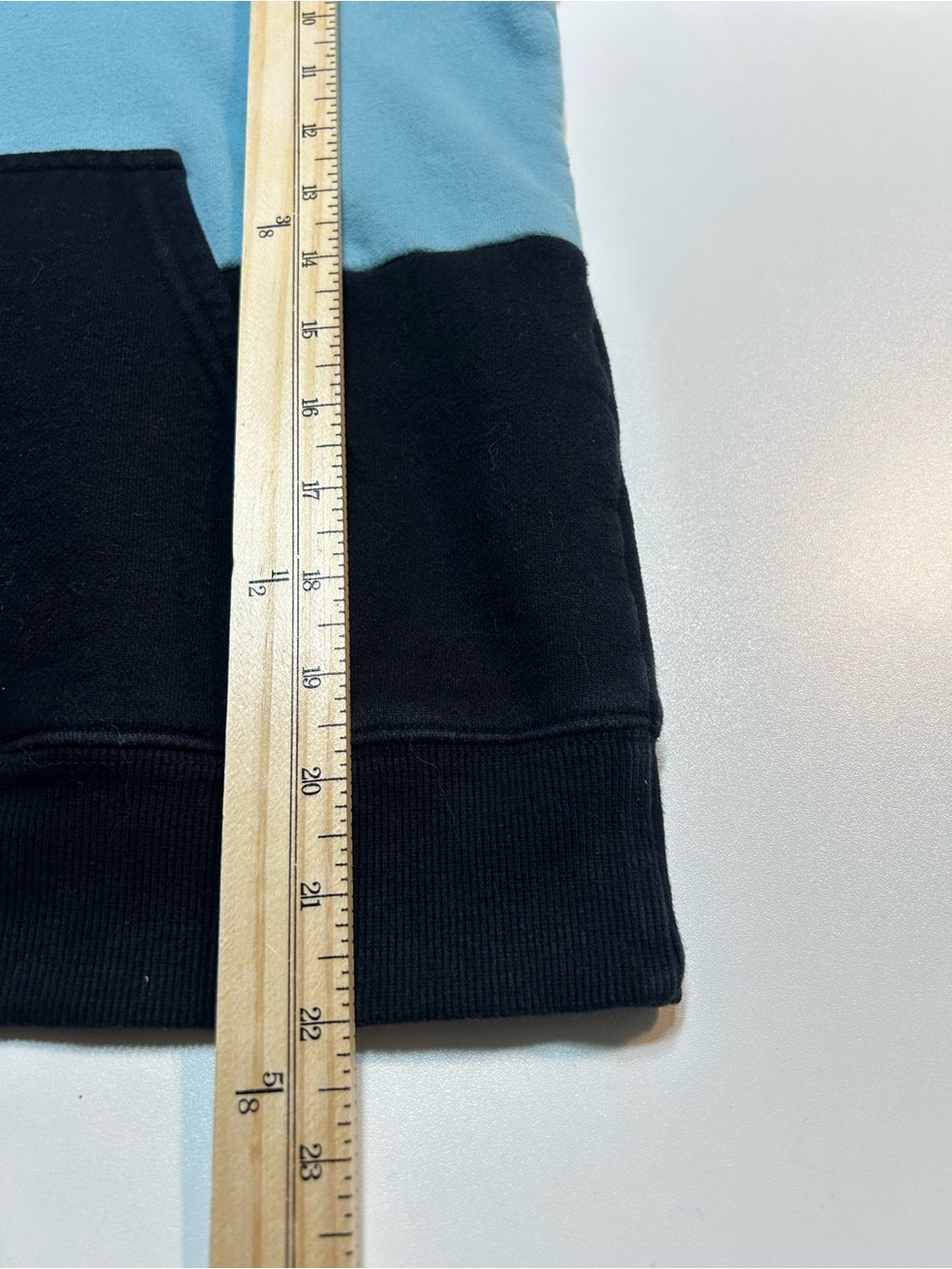 Aritzia Tna Colorblock Hoodie Grey Blue Black Pullover Kangaroo Pocket - Picture 6 of 6